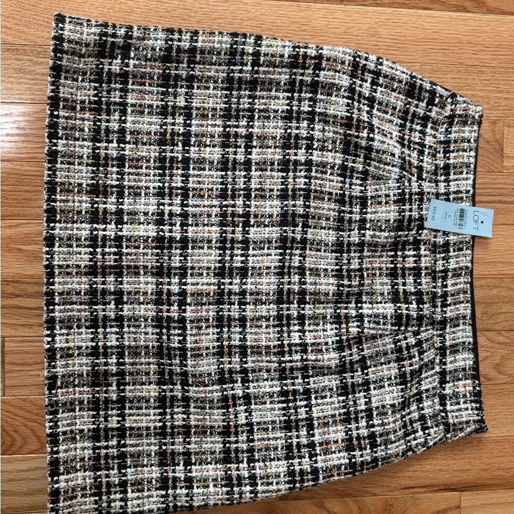 NWT LOFT Tweed Mini Skirt
